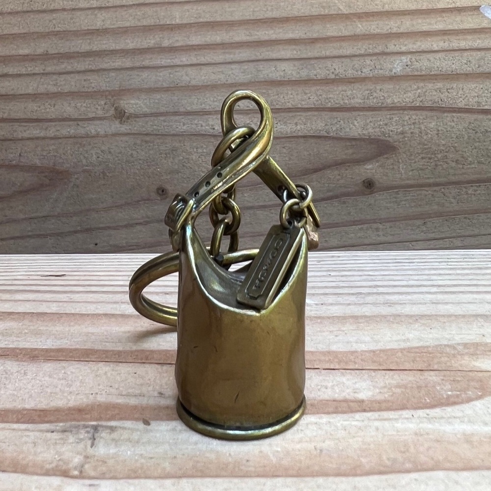 Gold Coach Miniature Bag Charm
